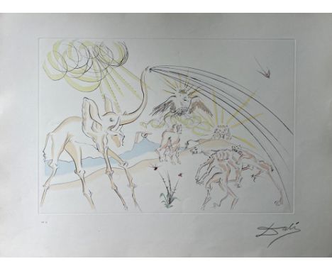 Salvador DALI (1904 -1989) Les animaux malades, 1974 Eau-forte et aquatinte sur papier BFK Rives Dimensions : 57 x 76 cm Sign