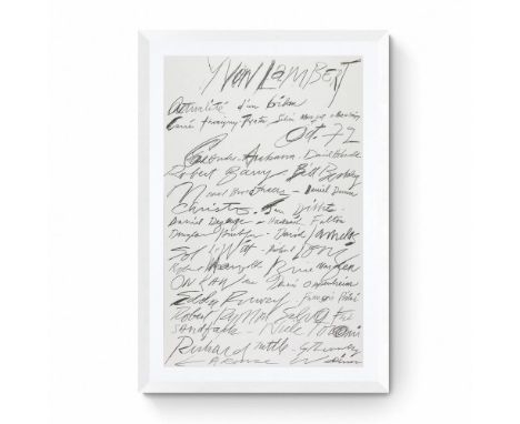 Cy TWOMBLY (1928-2011), d’Après Sans titre,1978 Sérigraphie offset Edition Limitée à 1000 exemplaires. 90 x 58 cm Délivré ave