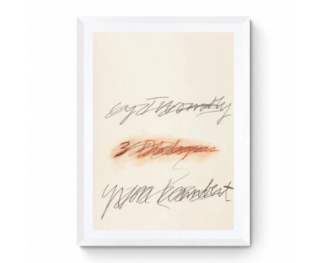 Cy TWOMBLY (1928-2011), d’Après Sans titre Sérigraphie offset 2021 Edition Limitée à 1000 exemplaires 2021 73 x 53,5 cm Déliv