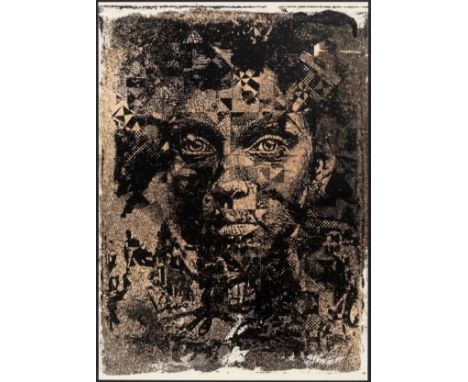VHILS (Né en 1987) Amorphous,2019 Edition sérigraphique, rehaussée à la main. Signée et numérotée. Edition Limitée à 300 exem