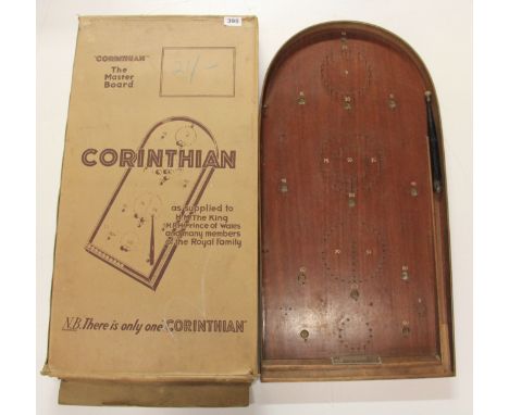 A 1930's Corinthian boxed bagatelle game.