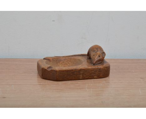 Robert 'Mouseman' Thompson ashtray, 10cm in length 