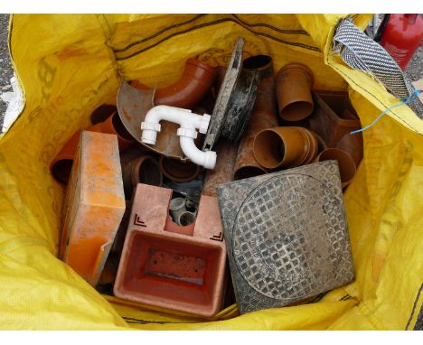 Drainage couplings 4", manhole covers, gully pots and waste pipe fittings.