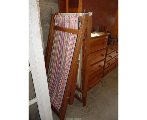 Two vintage "Southsea" Deck chairs.  