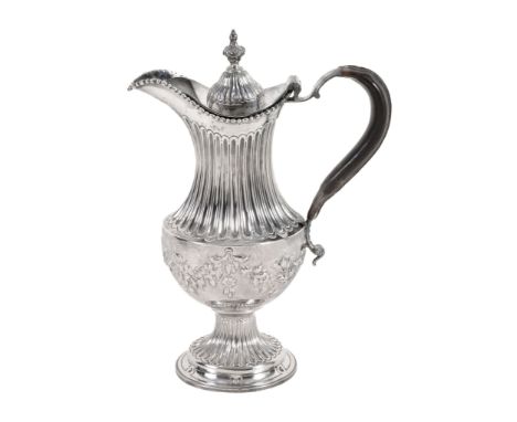 A George III silver vase shape ewer by Edmund Vincent, London 1770  A George III silver vase shape ewer by Edmund Vincent,   