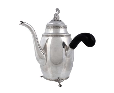 A Swedish silver coffee pot by Johan Fredrik Bjornstedt, Stockholm 1816  A Swedish silver coffee pot by Johan Fredrik Bjornst