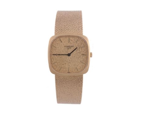 Patek Philippe, ref. 3566/1, an 18 carat gold cushion shaped bracelet...  Patek Philippe, ref. 3566/1, an 18 carat gold cushi