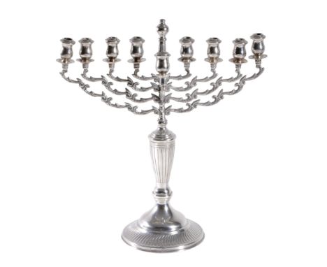 [Judaica] A silver Hanukkah menorah by Sigmund Zyto, London 1922  [Judaica] A silver Hanukkah menorah by Sigmund Zyto,   Lond