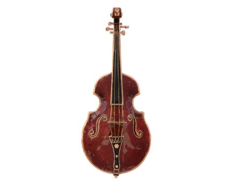 Le Roy, a gold and enamel Violin with concealed watch, circa 1810, Paris  Le Roy, a gold and enamel Violin with concealed wat