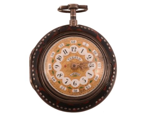 An associated composite pair cased pocket watch, circa 1760  An associated composite pair cased pocket watch,   circa 1760, F