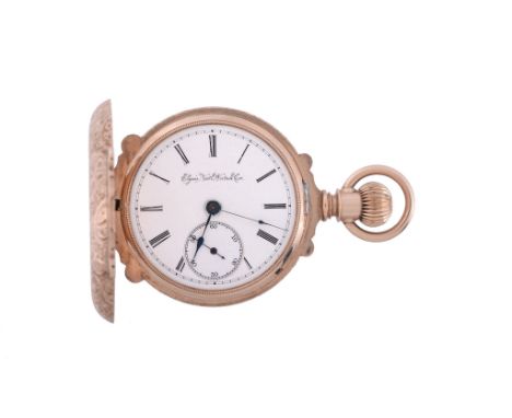 Elgin National Watch Co., a 14 carat gold full hunter pocket watch, no  Elgin National Watch Co., a 14 carat gold full hunter