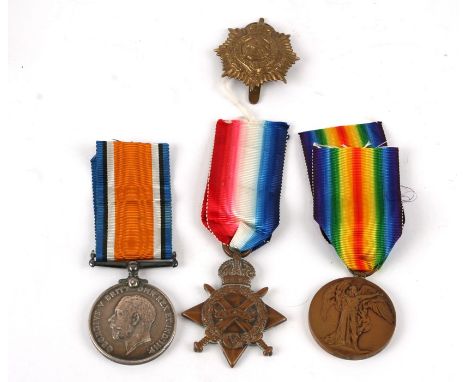 A WW1 medal trio named to W-T4-037482 Driver RW Nation ASC on the 1915 Star, WT4-037482 Corporal RW Nation ASC on the War &am