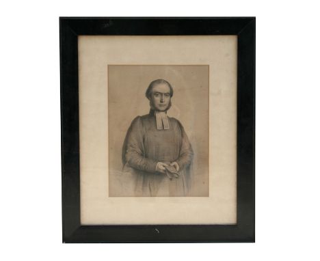 L B Bedford - Portrait of a Clergyman - 19th century engraving, dated 1854, framed &amp; glazed, 27 by 35cms (10.5 by 13.75in