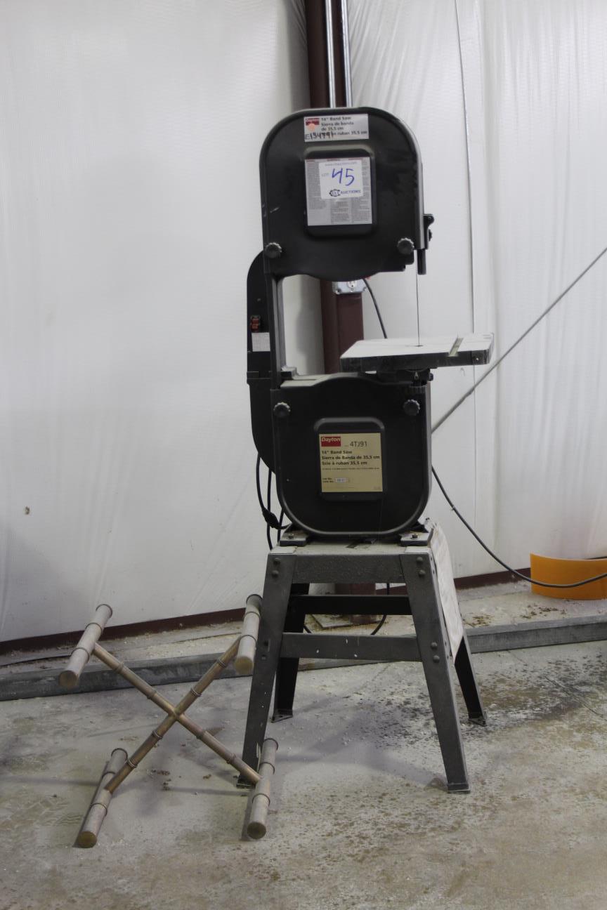 Dayton 4TJ91, 14" Band Saw 3/4hp 115/230 1725RPM, Wired for 115v