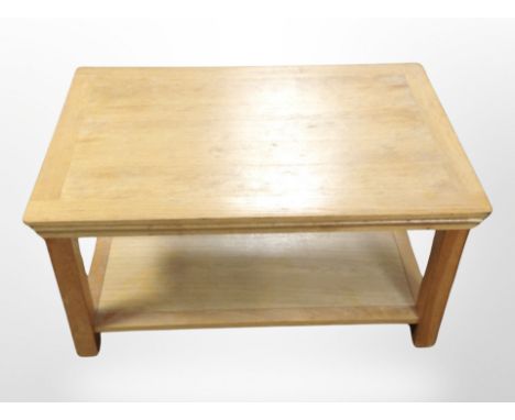 A contemporary of two tier coffee table, 91 cm x 60 cm x 46 cm 