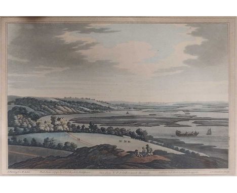 After Farington, 'View from Upnor towards Sheerness', coloured aquatint, 29 x 40cm, and, William Daniell, 'The Bass Rock', 24