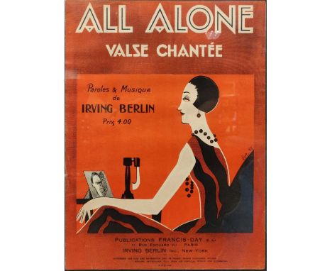 A collection of 20 framed vintage music covers, mostly popular cabaret and music hall songs, early 20th century, 70 x 80cm, A