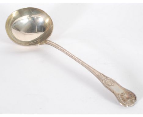 WILLIAM IV SILVER KINGS PATTERN LADLE, London 1832, makers William Collins, 7.5oz
