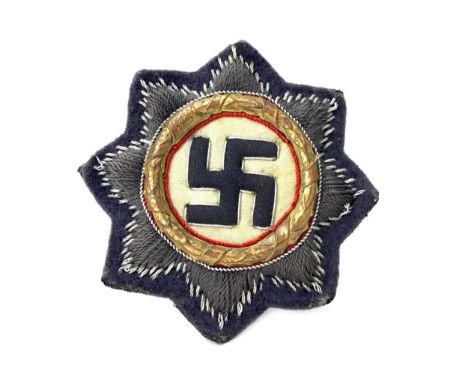 THIRD REICH GERMAN CROSS CLOTH PATCH, 7cm wide