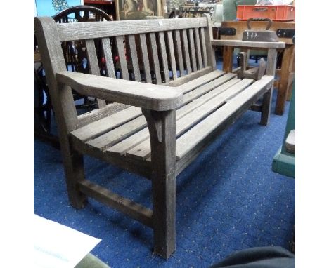 A wooden garden Bench.
