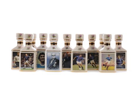 TWELVE RANGERS FC MINIATURE POINTERS DECANTERS (12x10cl) Blended Scotch Whisky Includes decanters depicting Walter Smith, Pau