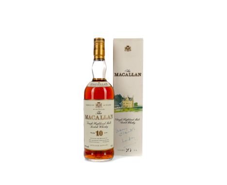 MACALLAN 10 YEARS OLD Single Malt Scotch Whisky Matured in sherry wood. 75cl, 40% volume, in carton.
