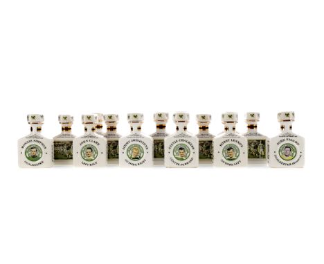 CELTIC FC LISBON LIONS 1967 MINIATURE DECANTER SET (15x5cl) Blended Scotch Whisky Each decanter depicts a Celtic player, trai