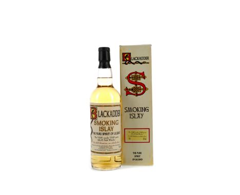 BLACKADDER SMOKING ISLAY Malt Scotch Whisky Cask reference 2004/05. 70cl, 55% volume, in carton.