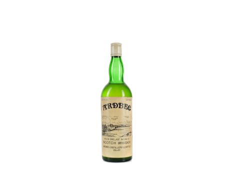 ARDBEG 26 2/3 FL.OZ WHITE LABEL Single Malt Scotch Whisky 26 2/3 fl.oz, 80° proof.