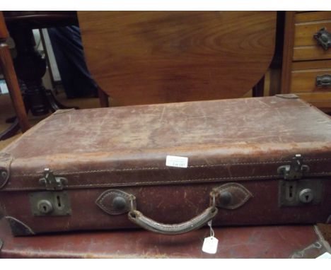 Vintage leather suitcase 