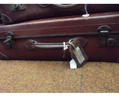 Vintage leather suitcase 