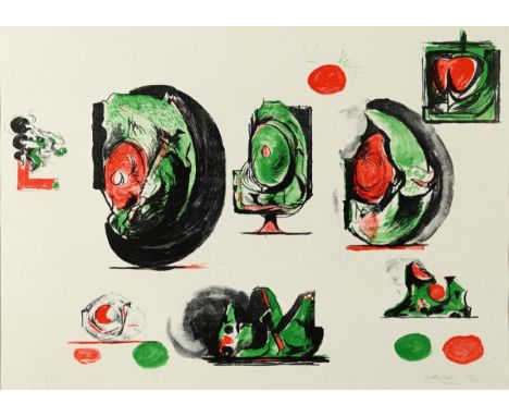 Graham Sutherland, (British 1903 - 1908), an abstract limited edition print, 40/200, signed in pencil, 73 x 53 cm 