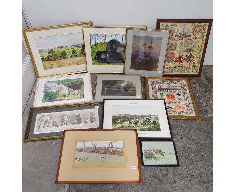 Various pictures and prints (qty) 
