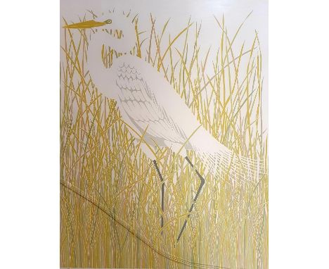 Ikki Matsumoto, study of a crane, limited edition print, 597/750, signed in pencil, 70 x 58 cm 