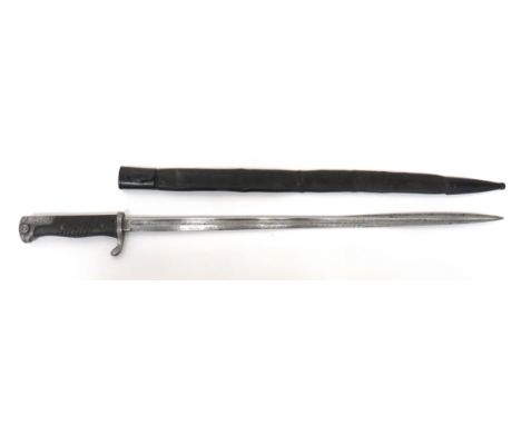 Imperial German M1898 Seitengewehr Bayonet 20 1/2 inch, single, narrow, quill point blade with narrow fuller. &nbsp;Forte wit