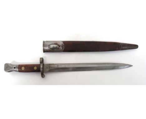 British P1888 MK2 Regimentally Marked Bayonet North Staffords 12 inch, double edged blade. &nbsp;Forte with crowned VR and da