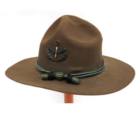 American Aviation Corps Overseas Felt Hat khaki green felt, lemon squeezer shape crown. &nbsp;Lower, wide brim. &nbsp;Khaki b
