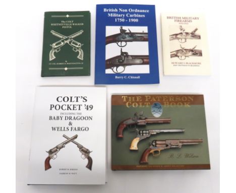 Five Gun Orientated Books Including Colt Examples consisting Colts Pocket 49 by Jordan &amp; Watt ... The Paterson Colt Book 