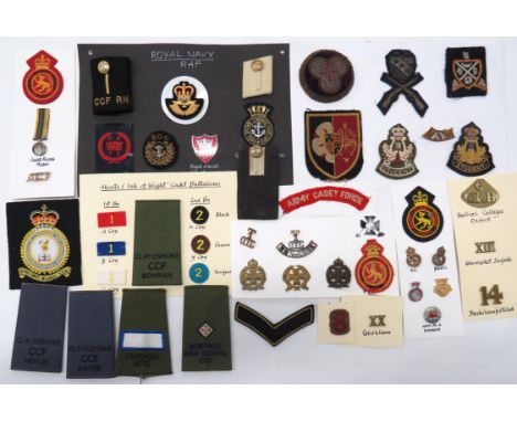 50 x Various OTC And Other Badges badges include brass Inns Of Court OTC ... Darkened KC Inns Of Court OTC ... Plated and ena