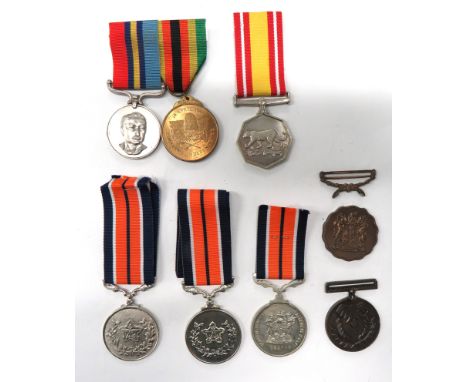 8 x Various South African Medals consisting 3 x General Service medals numbered "053535", "262420", "083748" ... Good Service