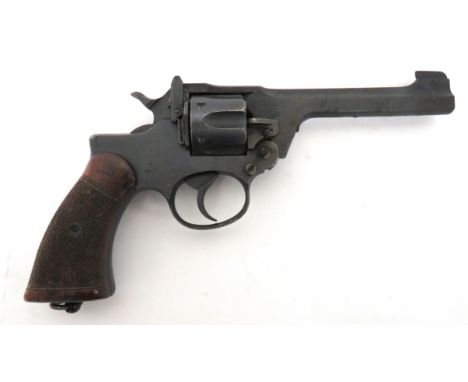Deactivated Enfield No 2 MKI Service Revolver Dated 1936 .38, 5 inch, blackened barrel with front blade sight. &nbsp;Six shot