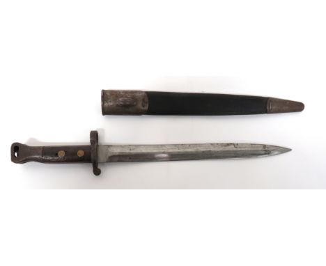 British P1888 MK1 Second Type Bayonet 12 inch, doubled edged blade. &nbsp;Forte with marks removed. &nbsp;Steel crossguard an