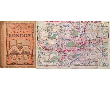 The "District Railway Map of London', 7th edition, dated 1907. The last edition of a series which began in 1873. A large-scal