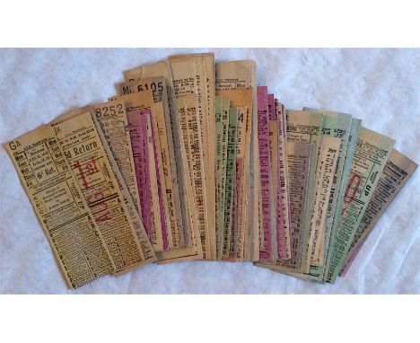 Selection of LCC Tramways geographical PUNCH TICKETS from the 1920s/30s. A wide range of ticket types and service (route) nos