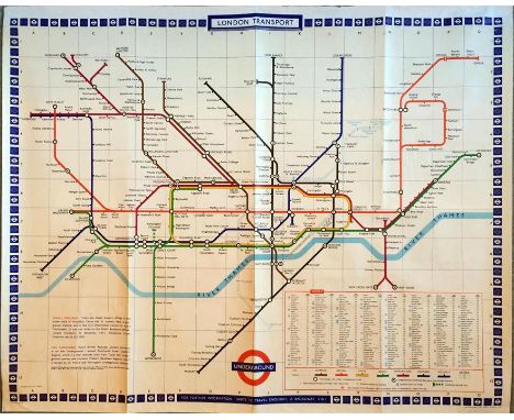 1967 London Transport Underground quad-royal POSTER MAP designed by Paul E Garbutt. With a print-code of November 1967, this 