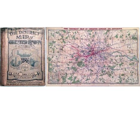 The "District [Railway] MAP of Greater London & Environs', 2nd edition, dated 1907. From the series which ran from 1902 to c1