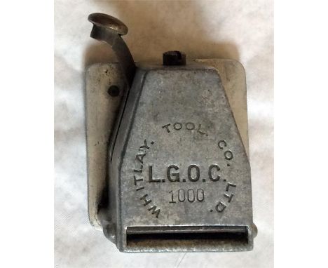 London General Omnibus Company TICKET CANCELLING PUNCH made by the Whitlay Tool Co Ltd. Machine no 1000. These punches were u