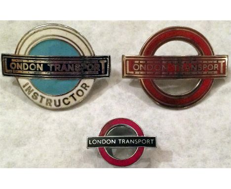 London Transport CAP BADGES comprising Central Buses Conductor Instructor (1st issue, 1950s, Firmin) in very good condition, 