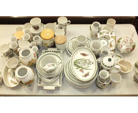 A collection of Portmeirion dinner, tea and kitchen ware from the Botanic Garden and Pomona ranges, including rolling pin, pe