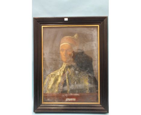 J W Forster after Giovanni Bellini PORTRAIT OF THE DOGE LEONARDO LOREDAN Oil on canvas, signed with monogram and dated 1902 a